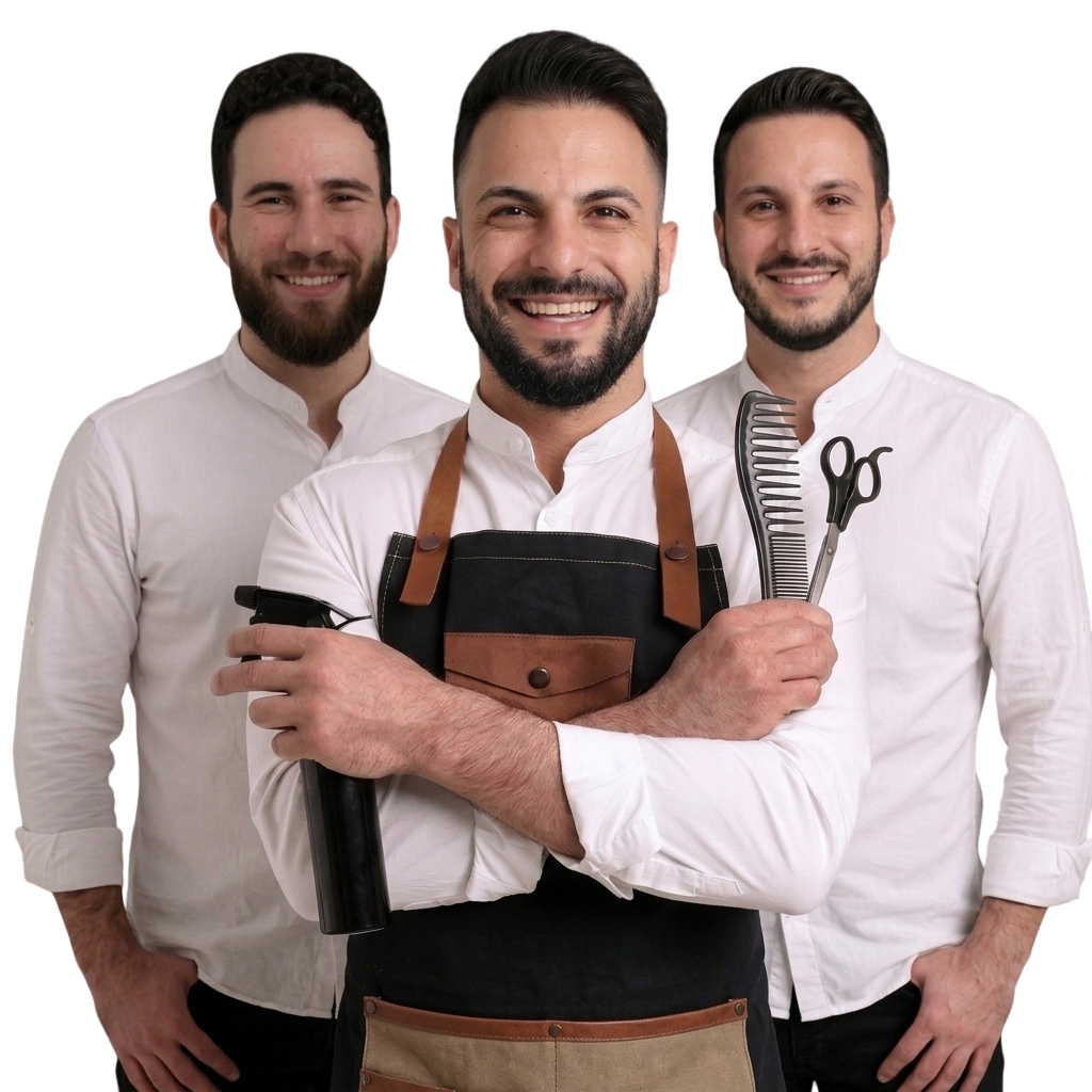 Equipe do Clube da Barba pronta para o seu atendimento